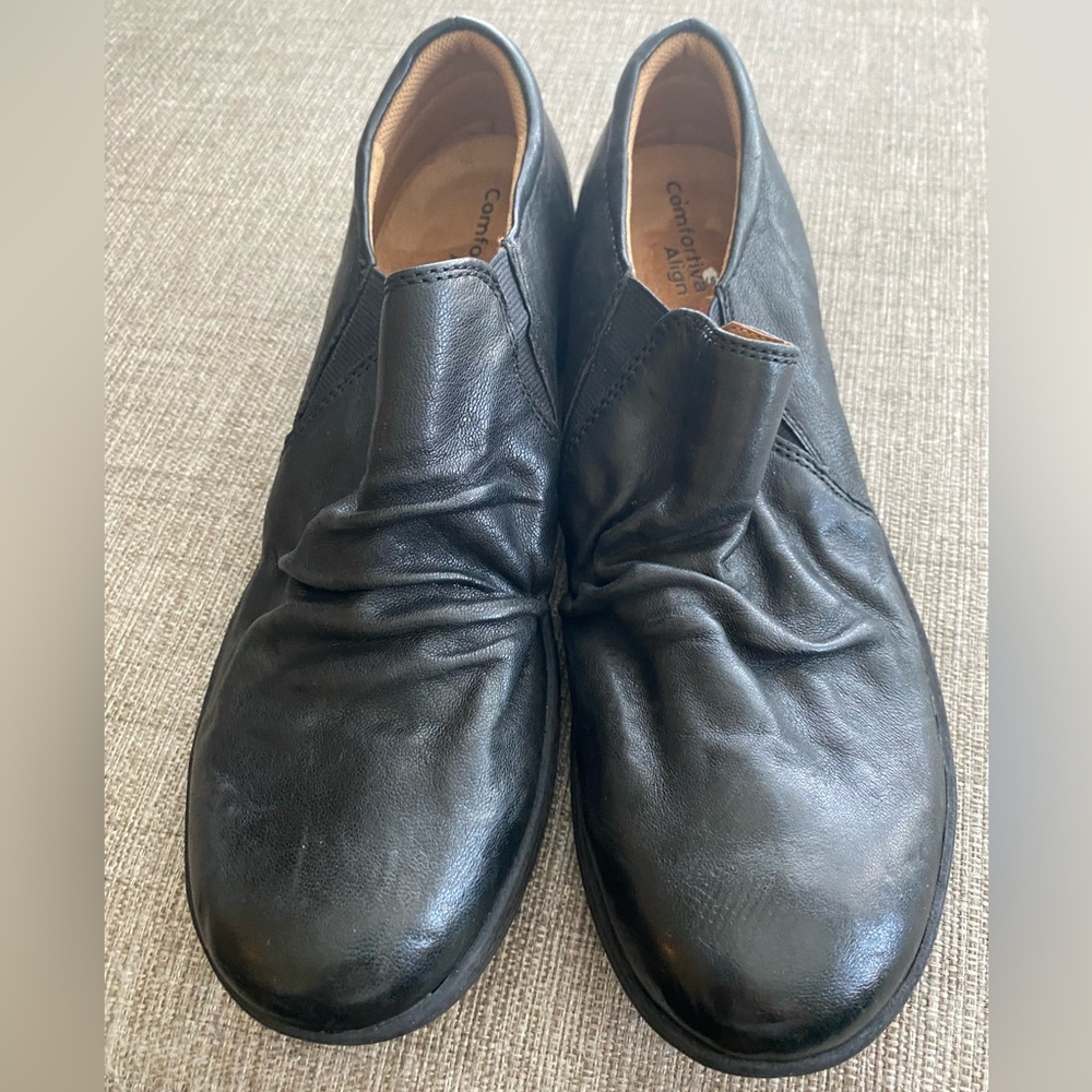 COMFORTIVA FLORIAN LOAFER SHOE WOMENS BLACK LEATHER SIZE 11 N NEW, NO BOX